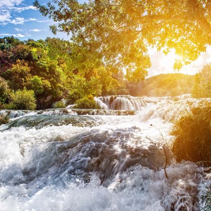 Cluburlaub Dalmatien Istrien Wasserfall im Krka Nationalpark