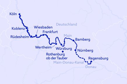 Karte mit Route