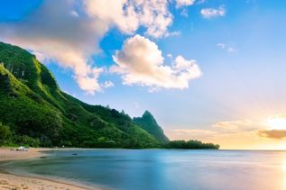 Blick auf Vulkan auf Hawaii