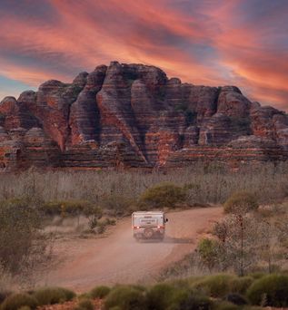 Sonnenuntergang im Nationalopark in Australien