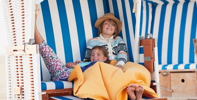 Familie am Wandern