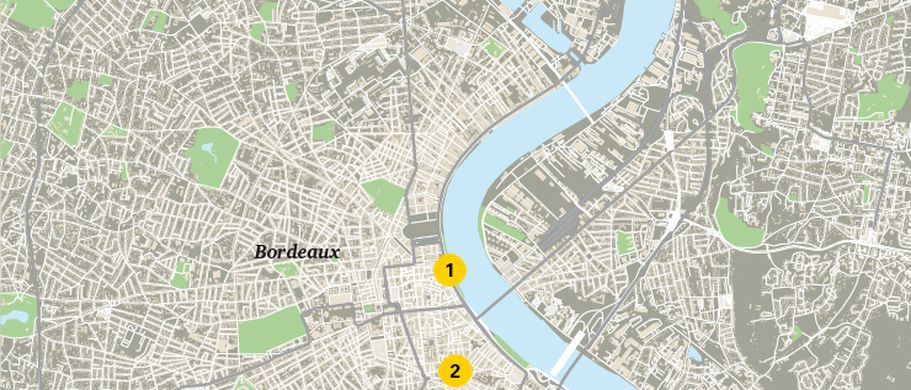 Karte Bordeaux