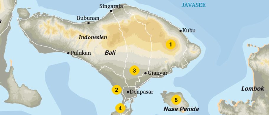 Karte Indonesien Bali