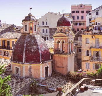 Blick auf die Altstadt von Korfu