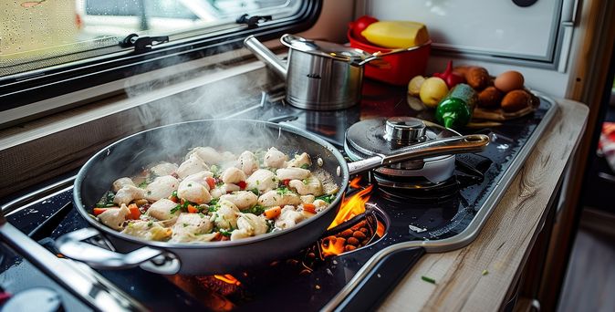 Kochen im Camper