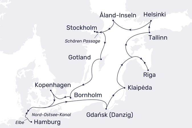 Routenkarten Faszination Ostesee