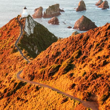 Camper Neuseeland Urlaub Reisen Kleiner Leuchtturm an Küste