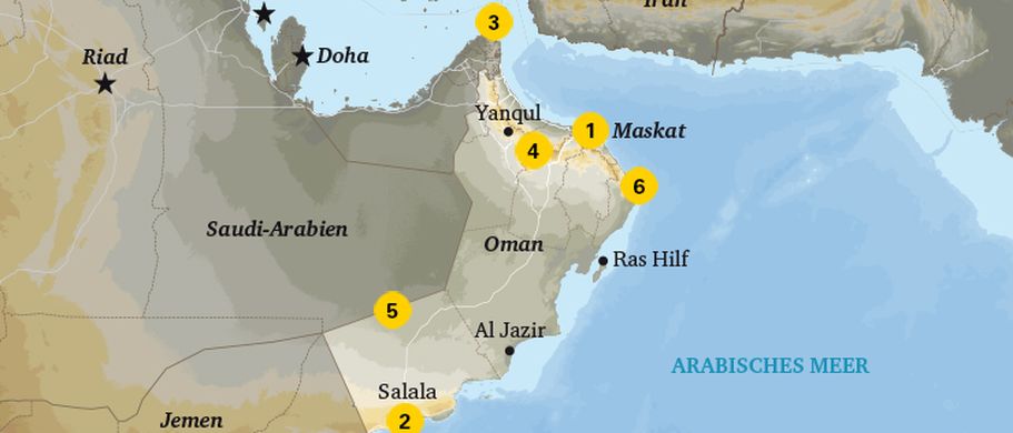 Karte Oman