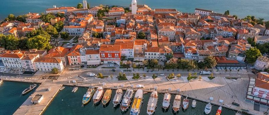 Porec Luftaufnahme historisches Zentrum