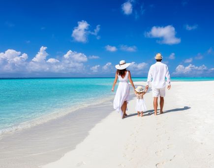 Familie am Strand