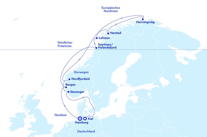 Routenkarte Vasco da Gama