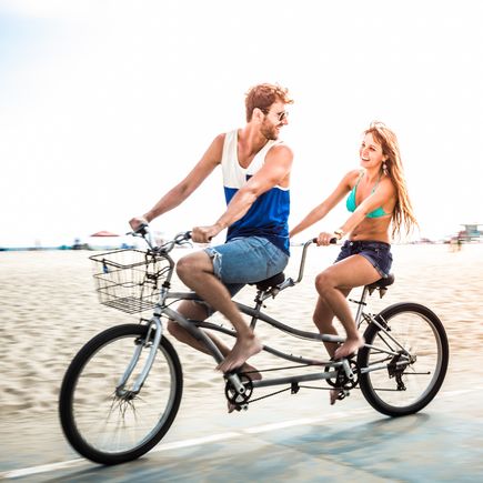 Paar Tandem Strand