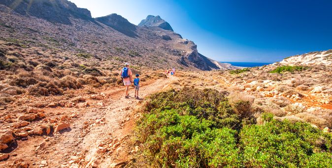 Wanderweg in Kreta zu Balos Lagune