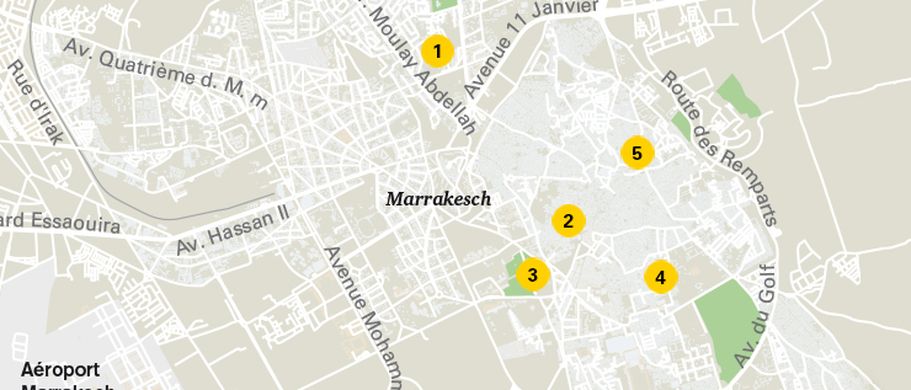 Karte von Marrakesch