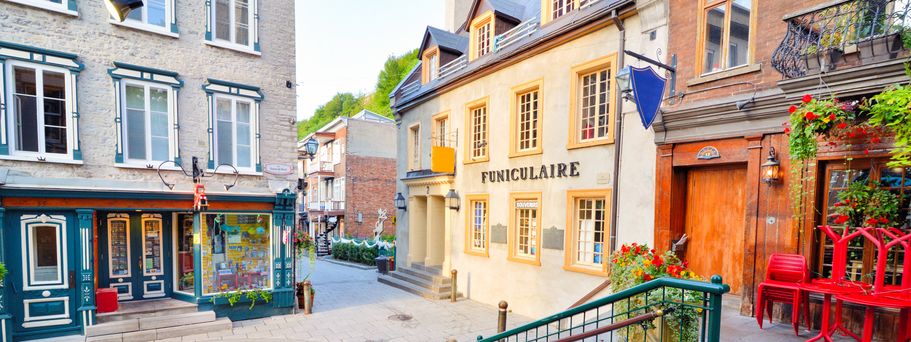 Sehr europäisch, pardon französisch, wirkt die Altstadt von Quebec City durch typische Architektur sowie französische Küche und Sprache