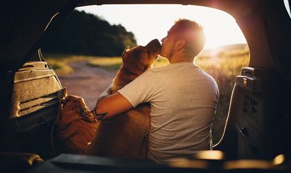 Mann mit Hund