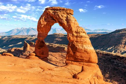 Arches NAtionalpark Blick auf Stein Rundbogen