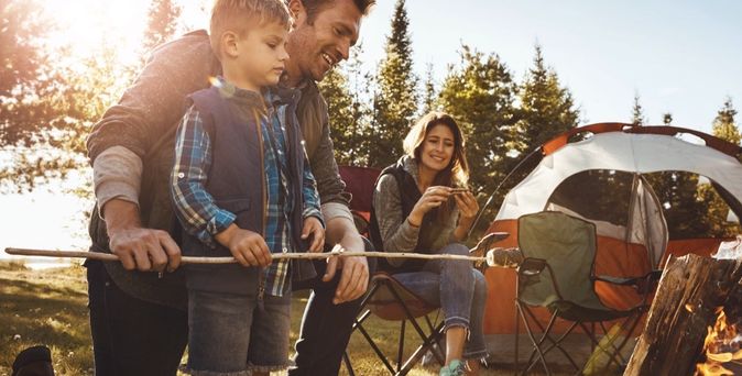 Camping am Lagerfeuer