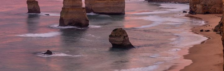Blick auf die 12 Apostel in Australien bei Sonnenuntergang