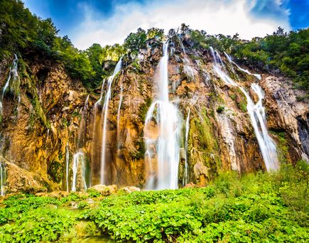 Kroatien Nationalparks Urlaub Wasserfälle im Nationalpark Plitvicer Seen