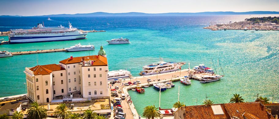 Kroatien Städte Urlaub Hafen von Split