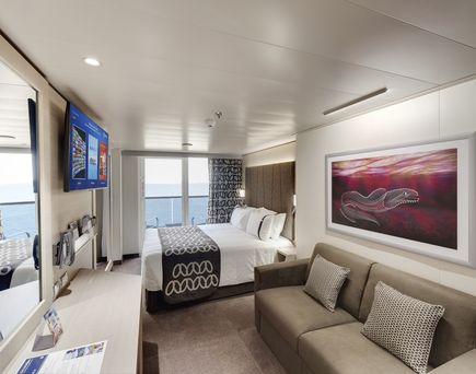 Blöick in eine KAbnine von MSC Cruises