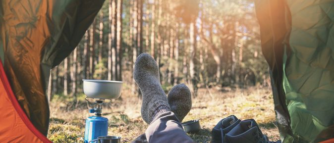 Camping im Wald