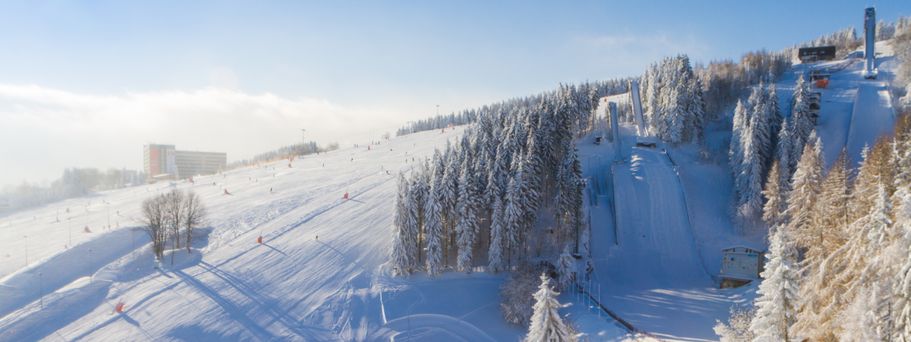 Ein neuer Morgen mit viel Schnee in Oberwiesenthal