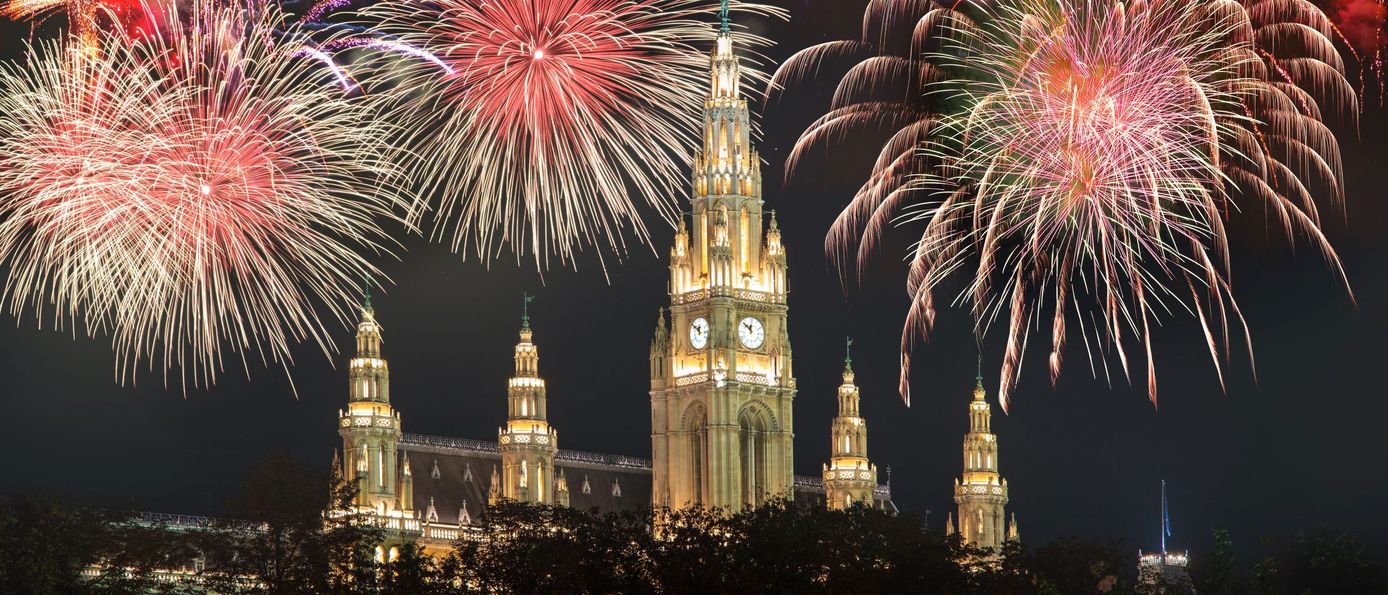  wien, rathaus, feuerwerk