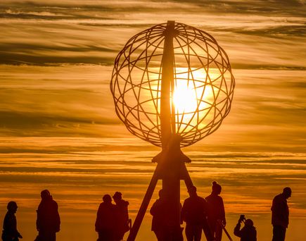 Nordkap beim Sonnenuntergang