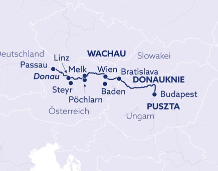 Karte mit Routenbeschreibung