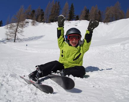 Kind Ski Fahren