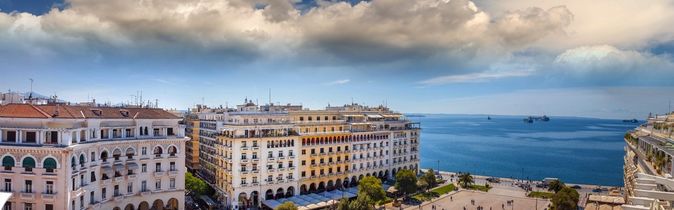 Blick auf Aristoteles Platz in Thessaloniki