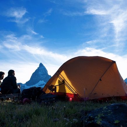 Camping in den Bergen