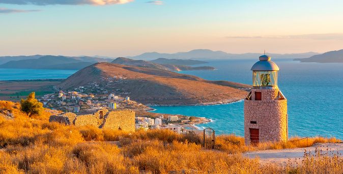 Leuchtturm, Hoch über Sarandë