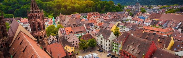 Deutschland Urlaub - Freiburg Panorama
