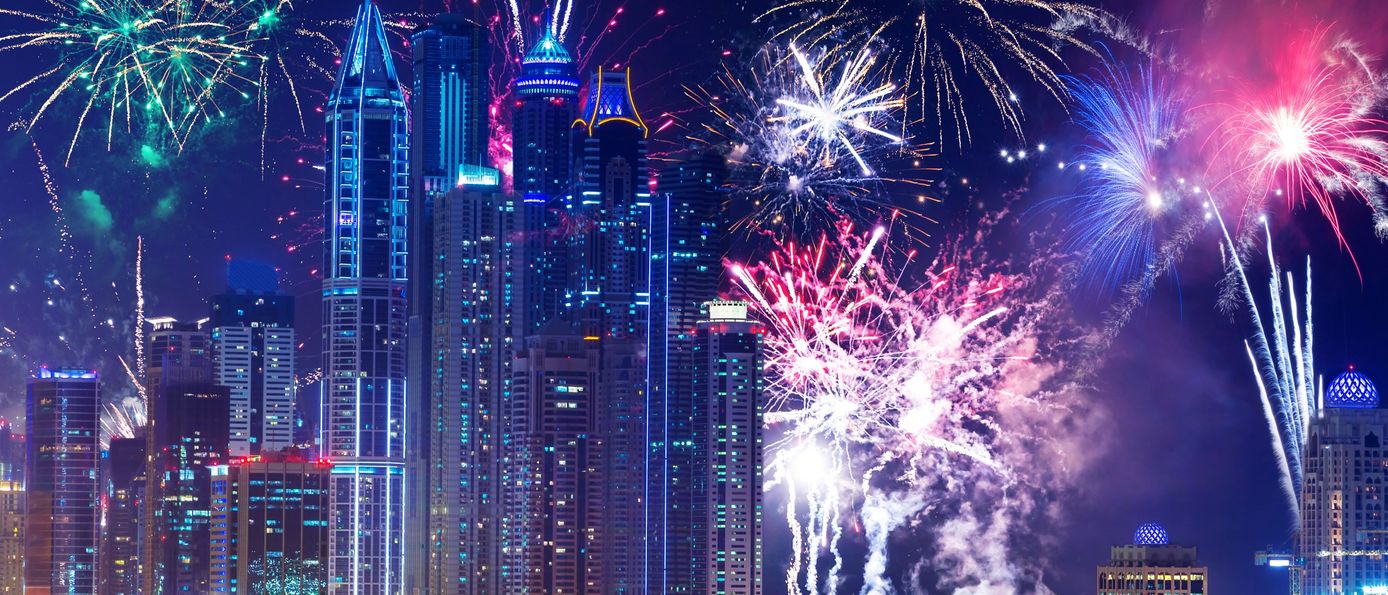  silvester, dubai, feuerwerk