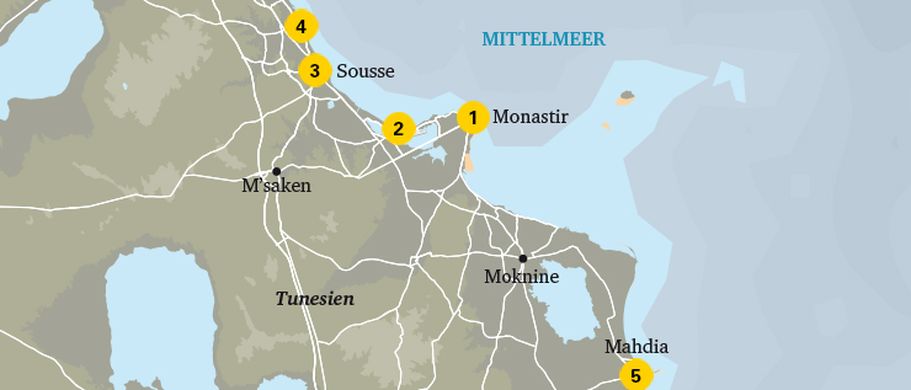 Karte Monastir