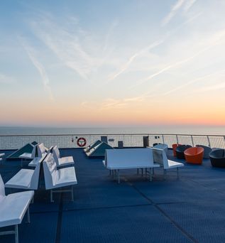 Deck eines Schiffes 
