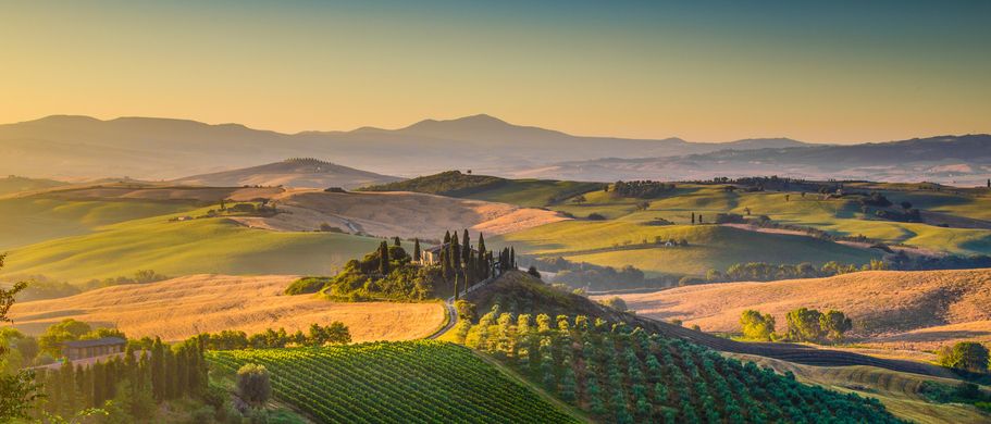 Camping Italien Urlaub Reisen Hügellandschaft der Toskana