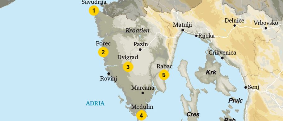 Karte Camping Istrien