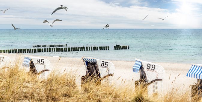 Strandkörbe an der Ostsee