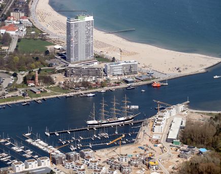Vogelperspektive auf Travemünde