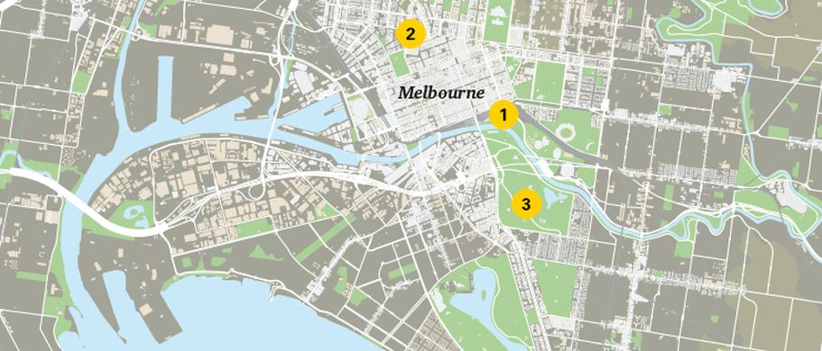 Karte Melbourne