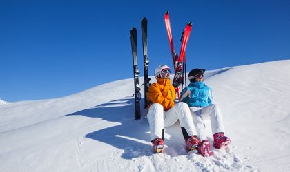 Skifahrer im Schnee