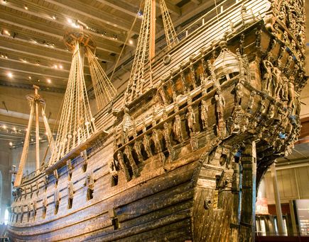 Altes Segelschiff in einem Museum