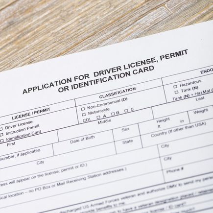 Application for driver's licence