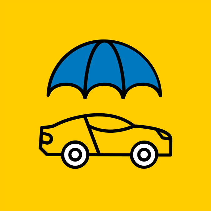 Ein gelbes Symbol, das das ADAC-Logo mit einem Schutzschild und einem Euro-Zeichen darstellt, daneben der Schriftzug "ADAC Euro-Schutzbrief für Firmen" in schwarzer Schrift.