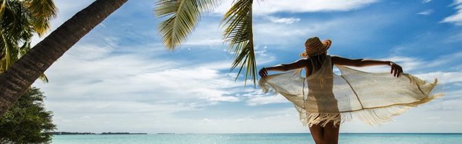 Frau am Strand