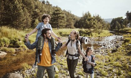 Familie wandern